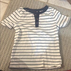 Old Navy Blue and White Button Down Shirt Nautical Style